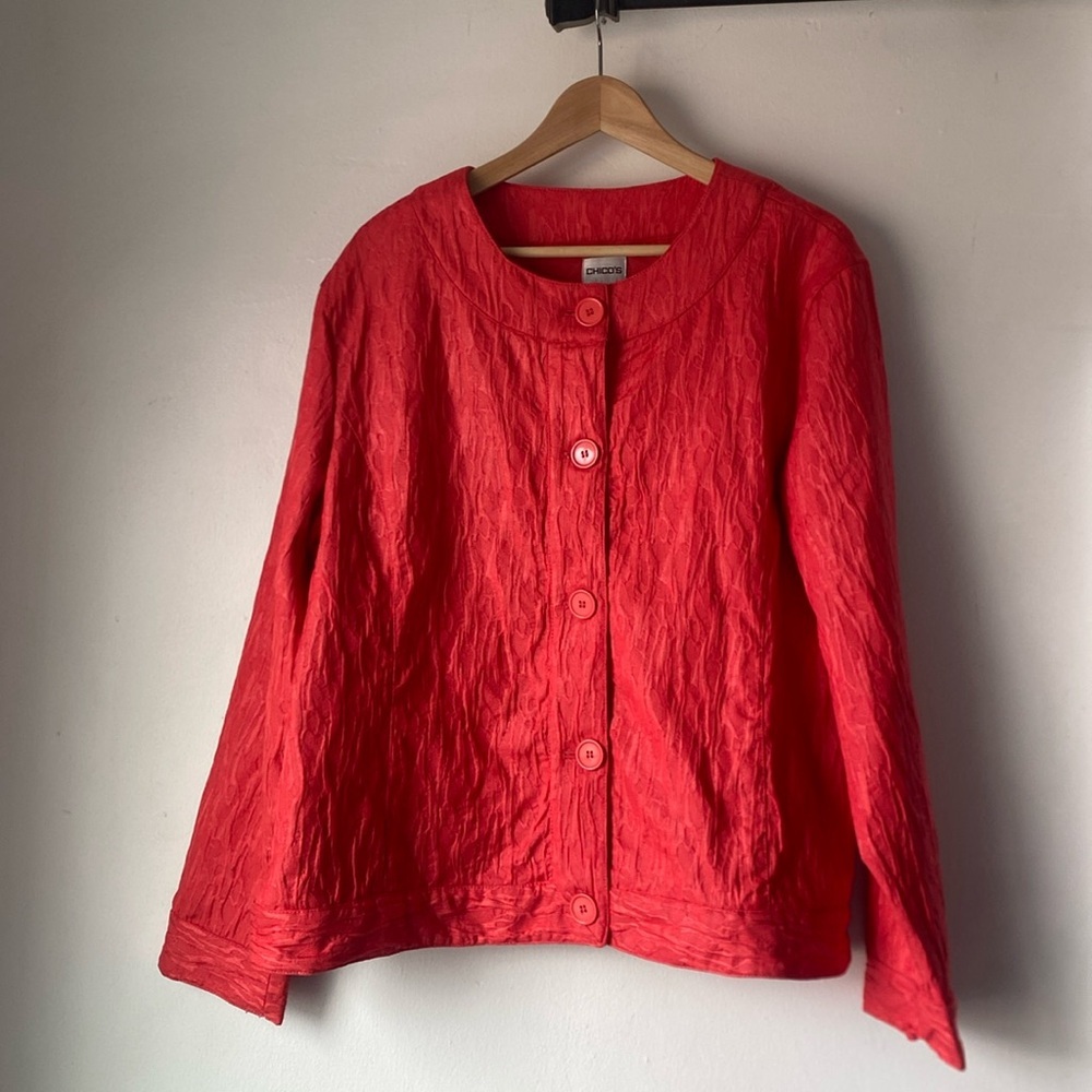 Chico’s 3 (Large) Textured Blazer